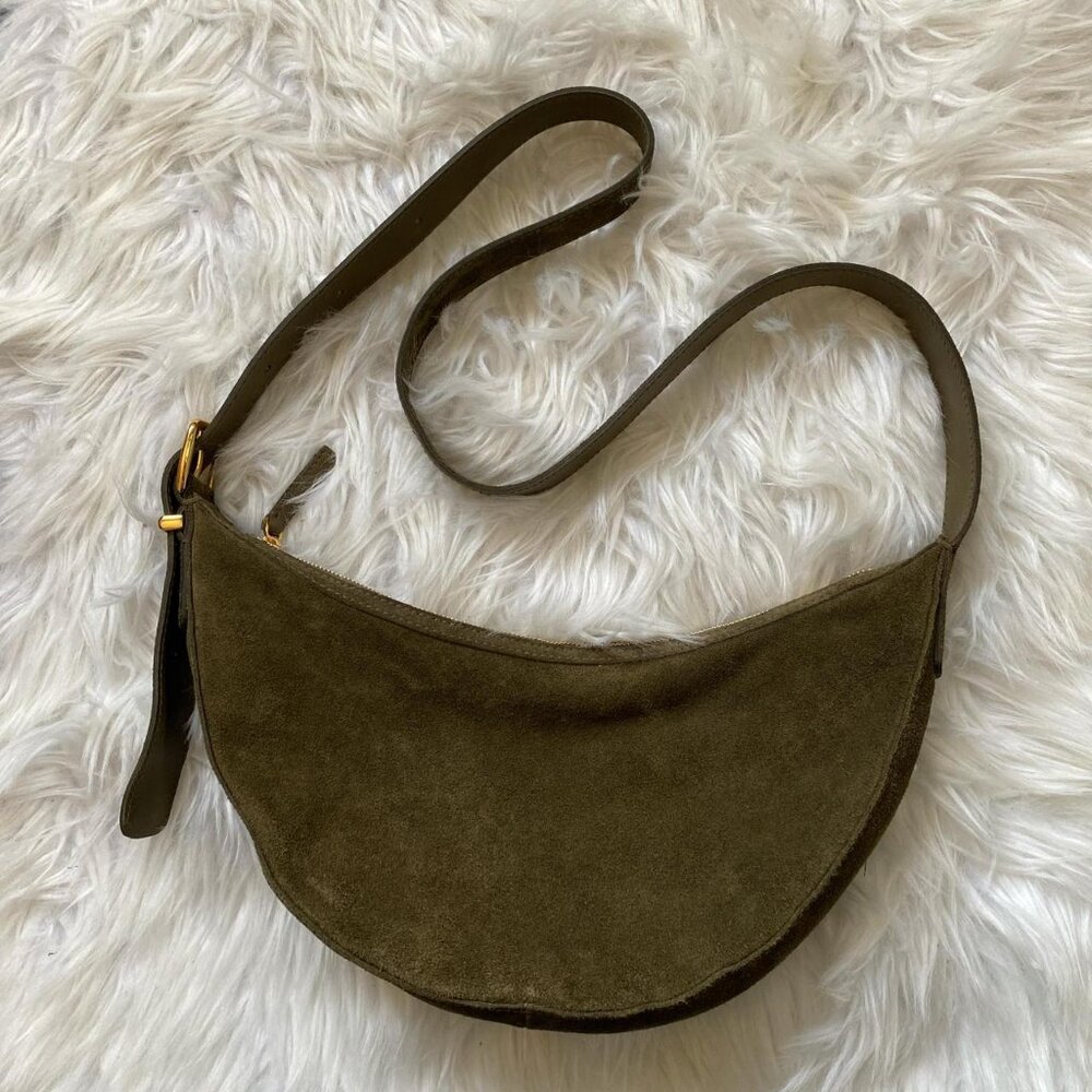 Madewell essential sling crossbody bag - Olive Suede